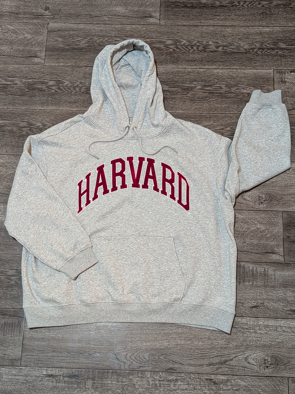 H&M Harvard University Hoodie Gray Pullover Sweatshirt Mens Womens Size XXL